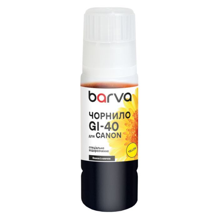 Чернила Barva Canon GI-40 70 мл, OneKey, yellow special Фото