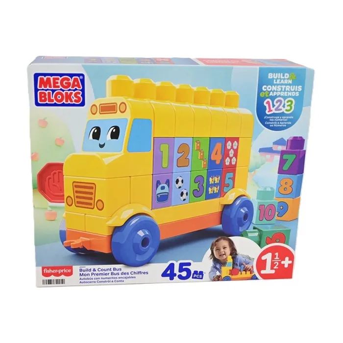 Конструктор Mega Bloks Автобус с цифрами 45 деталей Фото