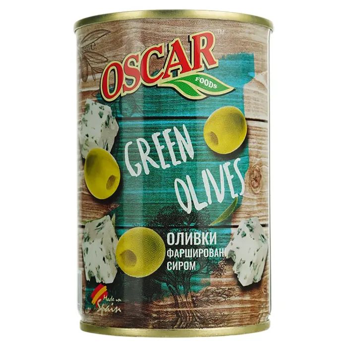 Овощная консервация Oscar foods Оливки фаршированные творогом 300 г Фото