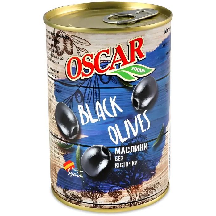 Овощная консервация Oscar foods Маслины без косточки 400 г Фото