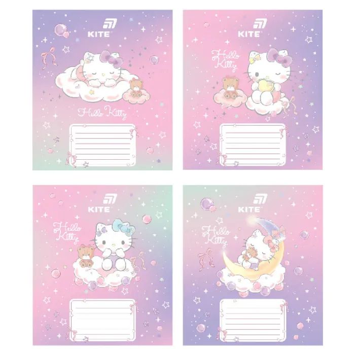 Тетрадь Kite Hello Kitty, 12 аркушів, коса лінія Фото