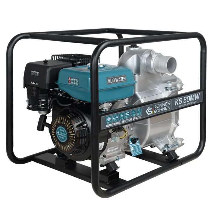 Мотопомпа Konner&Sohnen KS 80MW 1000л/мин, 9.0л.с, 60кг Фото