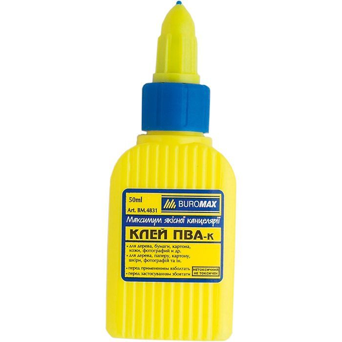 Клей Buromax PVA 50 мл, cap dispenser Фото