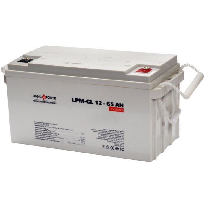 Фото - Батарея для ИБП Logicpower Батарея до ДБЖ  LPM-GL 12В 65Ач  3869 (3869)